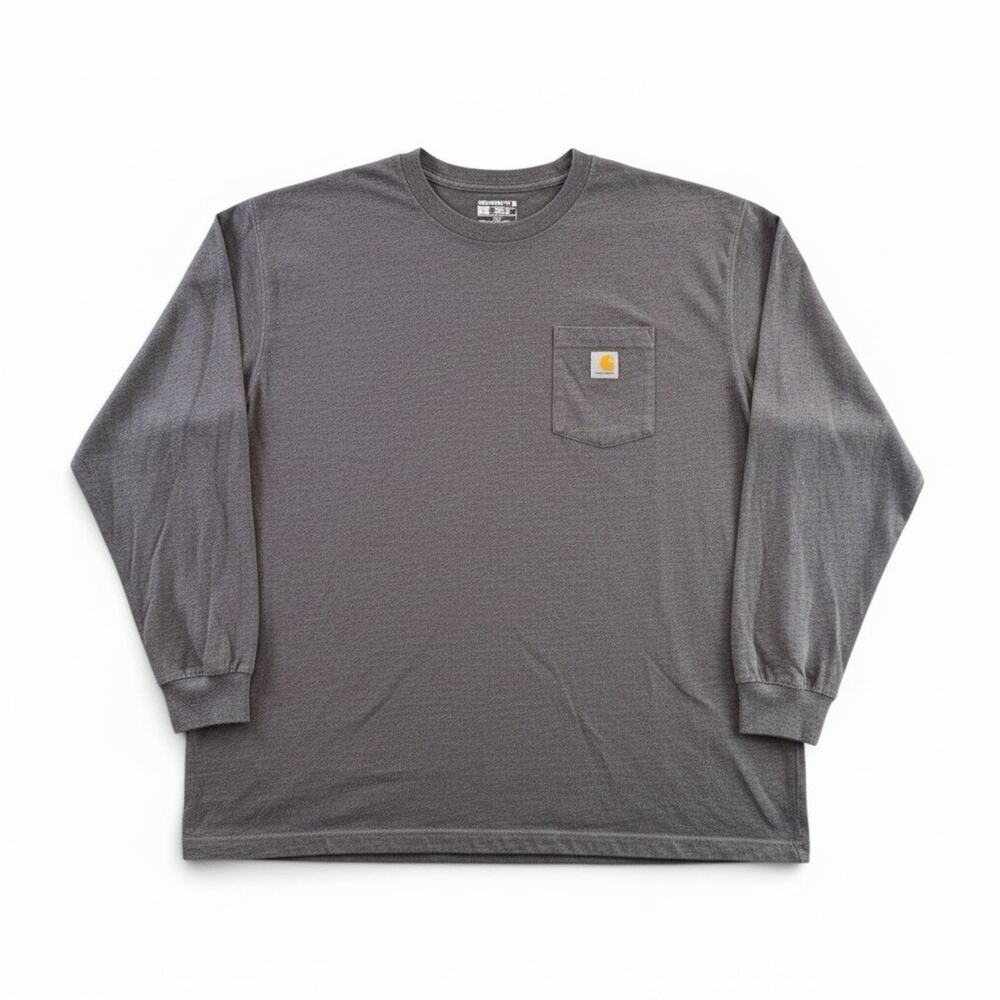Carhartt K126 Men's 3XL Loose Fit Long Sleeve Pocket T-Shirt Carbon Heather
